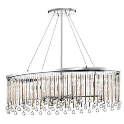 Piper Chrome & Crystal Six Light Pendant KL-PIPER-ISLE-PC