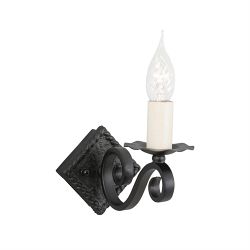 Rectory Wrought Black Wall Light RY1A-BLACK