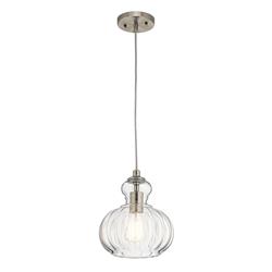 Riviera Brushed Nickel Ceiling pendant With Glass Shade KL-RIVIERA-P-A