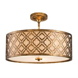 Arabella Duo-Mount Distressed Gold Finish Triple Light GN-ARABELLA-P-L