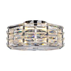 Shoal Polished Nickel & Crystal Glass Flush Fitting SHOAL-F