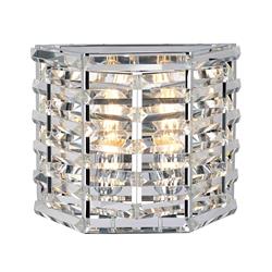 Shoal Polished Nickel & Crystal Glass Wall Light SHOAL2