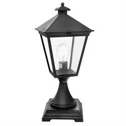 Turin IP54 Small Exterior Pillar lantern Black Finish T3-BLACK