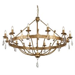 Twelve Light Multi-Arm Pendant Gold Patina Finish WINDSOR12-GOLD