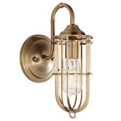 Urban Renewal Brass Cage Wall Lantern FE-URBANRWL-WB1