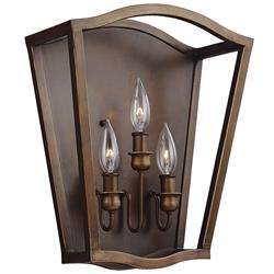 Yarmouth 3 Light Painted Aged Brass Wall Lantern FE-YARMOUTH-3W