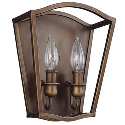 Yarmouth Painted Aged Brass 2 Light Wall Lantern FE-YARMOUTH-2W