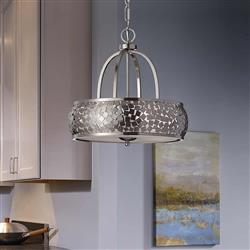 Zara 4-Light Brushed Steel Pendant FE-ZARA4