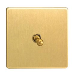 1 Toggle Switch Satin Brass XDBT1S