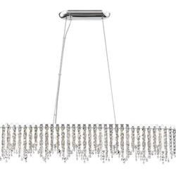 Belize 10 Light Oblong Chrome & Crystal Pendant Fitting CFH2105/10/OBL