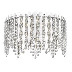 Belize LED Chrome & Crystal 5 Light Flush Fitting LED2105/05/PL/CH