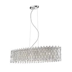 Alita 6 Chrome And Crystal Oblong Pendant CFH1924/06/OBL/CH