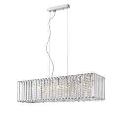 Diore 7 Light Chrome & Crystal Oblong Pendant CFH1925/07/OBL/CH