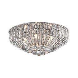 Carlo Crystal 5 Light Flush Ceiling Fitting