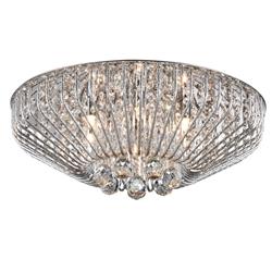 Carlo Medium Sized Crystal 6 Light Flush Fitting