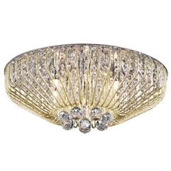 Carlo Medium Sized Crystal 6 Light Flush Fitting