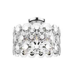 Bahamas Crystal And Chrome 5 Light Semi Flush Fitting CF2107/05/SF/CH