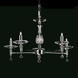 San Marino 5 Arm Nickel & Crystal Chandelier STH03061/05/N