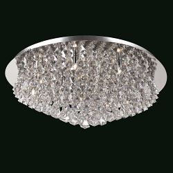 Parma 12 Light Flush Crystal Fitting