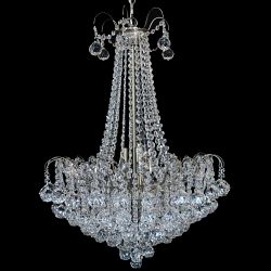 Emmie 9 Light Antique Brass Crystal Chandelier CFH401091/09/AB