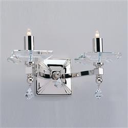 Capri Nickel & Crystal Double Wall Light STH04054/02/WB/N