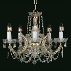 Marie Theresa Czech Crystal 5 Light Multi Arm Fitting 