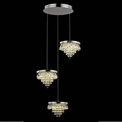 Essonne LED 3 Light Crystal Cluster Pendant LED608243/03/CH