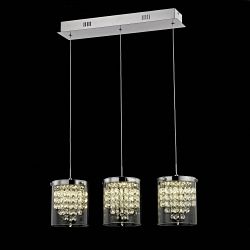 Florin Crystal & Chrome LED 3 Bar Pendant LED608242/03/CH