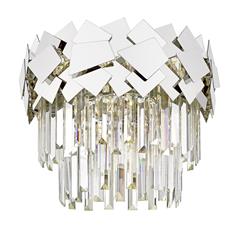 Celine Crystal 5 Light Laser Cut Flush Ceiling Fitting