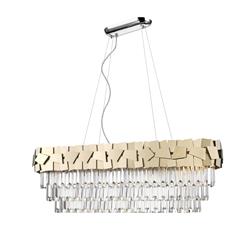 Celine Large 9 Light Oblong Crystal Pendant Fitting