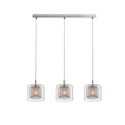 Laure Chrome & Copper 3 Bar Pendant PGH606101/03/CU/CH