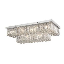 Lilou Crystal And Chrome Convertible Ceiling 12 Light CFH1708/12/CH