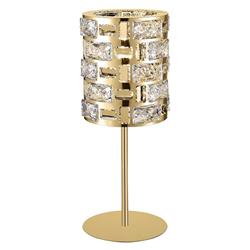 Lola Crystal Cut Out Cylinder Table Lamp