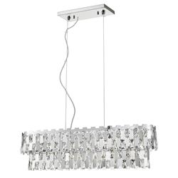 Alma 9 Light Tiered Chrome & Crystal Oblong Pendant CFH1902/09/OBL/CH