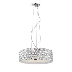 Aruba LED 6 Light Chrome & Crystal Pendant LED2102/06/CH