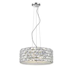 Aruba LED Medium 5 Light Crystal And Chrome Pendant LED2102/05/CH