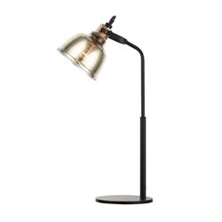 Ava Glass And Black Adjustable Industrial Table Lamp