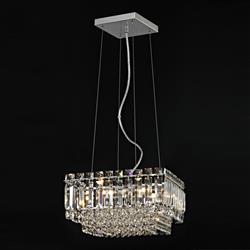 Alvery Crystal Small Square 5 Light Pendant CFH6060071/SQ/S/CH