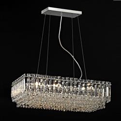 Pentille Rectangular 9 Light Crystal Pendant IX0270