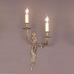 Lambton Polished Brass Double Wall Light