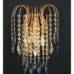 Shower Large Single Wall Light Gold Colour and Crystal ST01900/WB/G