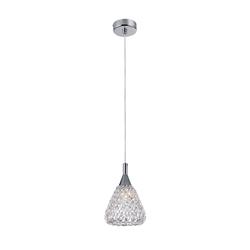 Simone Crystal & Chrome Single Pendant Fitting CF501131/01/CH