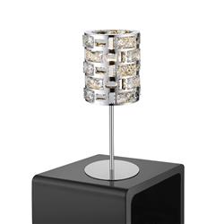 Lola Crystal Cut Out Cylinder Table Lamp