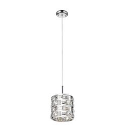 Lola Cylinder Crystal Single Ceiling Pendant Fitting