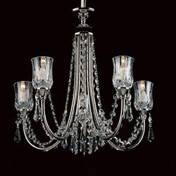 Tulip Strass Crystal & Nickel 5 light Multi Arm Fitting STH0300/05/N