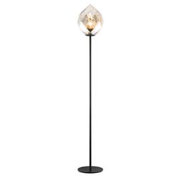 Zoe Glass And Matt Black Geometric Floor Lamp