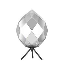 Zoe Geometric Glass And Matt Black Tripod Table Lamp