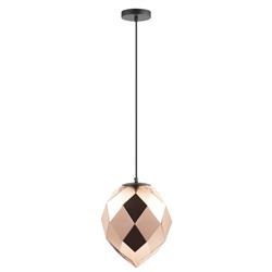 Zoe Glass And Black Geometric Single Pendant Fitting