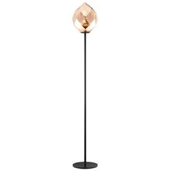 Zoe Glass And Matt Black Geometric Floor Lamp