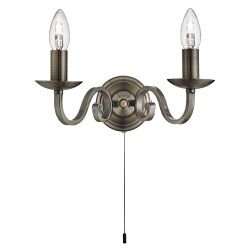 Richmond Antique Brass Double Wall Light 1502-2AB